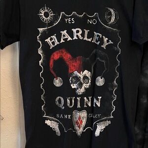 DC Comics Black Harley Quinn Short Sleeve Tee